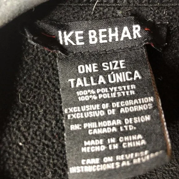 Ike Behar Reversible Gray & Black Poncho Ruana - Picture 4 of 6